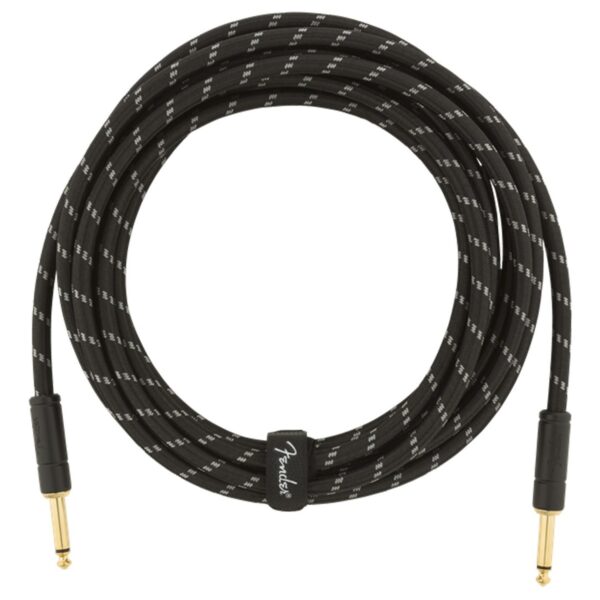 Fender Deluxe 4.5M/15ft Straight Instrument Cable Black Tweed - Image 3