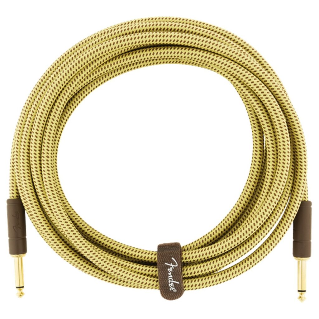 Fender Deluxe 15ft Straight Instrument Cable Tweed