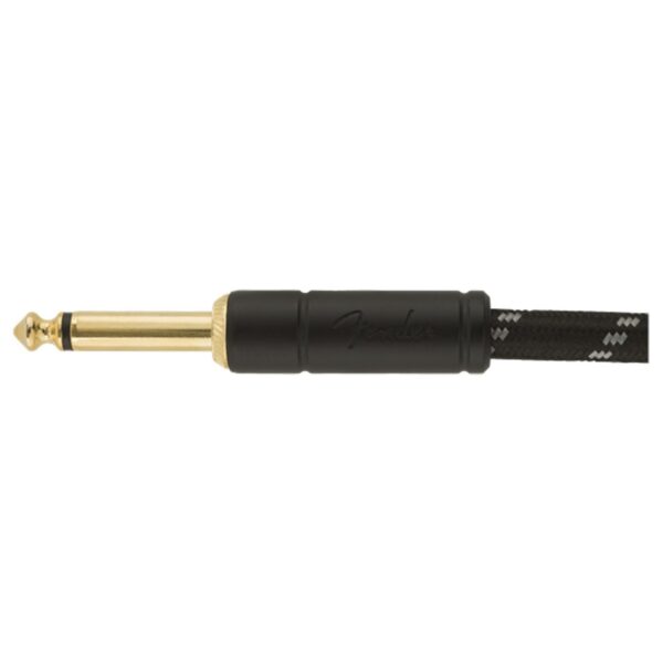 Fender Deluxe 15ft Straight/Angle Instrument Cable Black Tweed - Image 3
