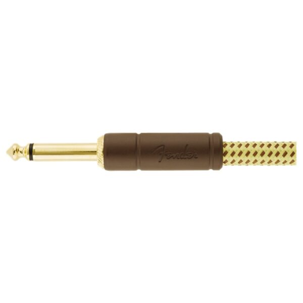 Fender Deluxe 15ft Straight/Angle Instrument Cable Tweed - Image 3