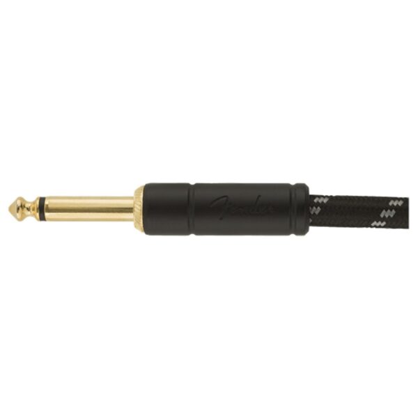 Fender Deluxe 10ft Straight/Angle Instrument Cable Black Tweed - Image 3