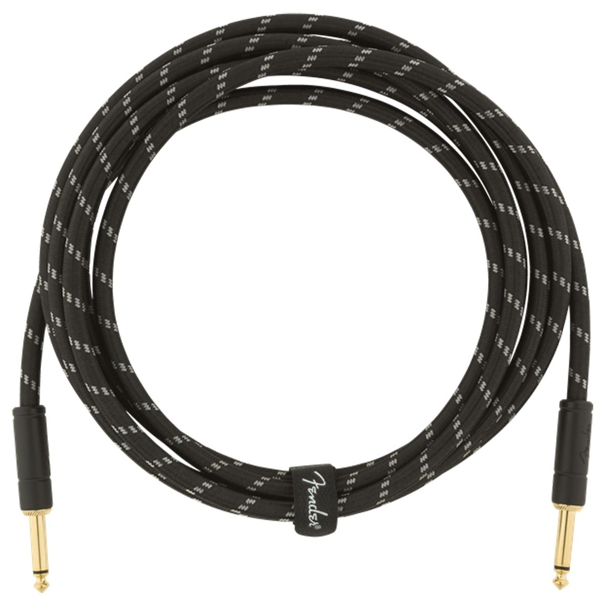 Fender Deluxe 10ft Straight Instrument Cable Black Tweed - Image 3