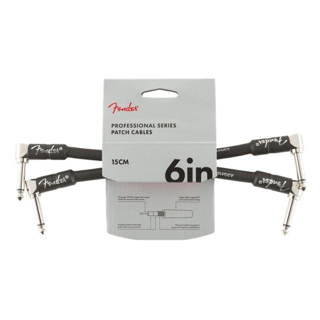 Fender Professional 6" Patch Cable 2-Pack Black