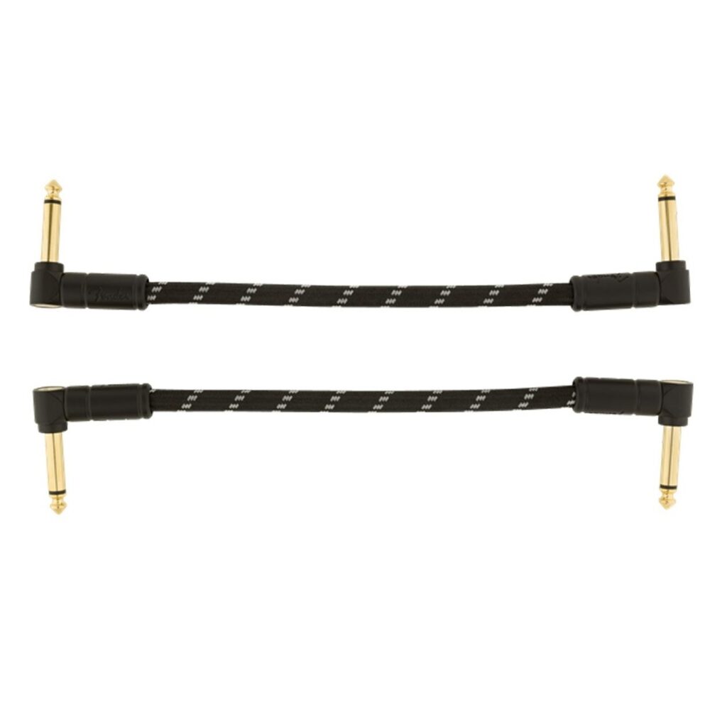 Fender Deluxe 6" Patch Cable 2 Pack Black Tweed