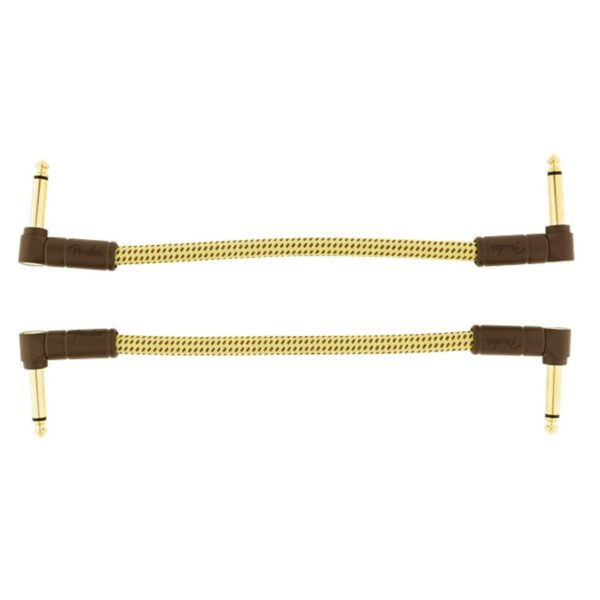 Fender Deluxe 6" Patch Cable 2 Pack Tweed - Image 2