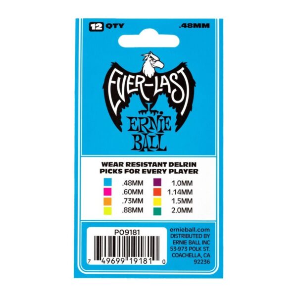 Ernie Ball P09181 Everlast 0.48mm Blue 12 Pack - Image 3