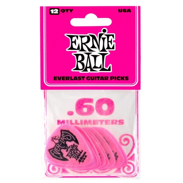 Ernie Ball P09179 Everlast 0.60mm Pink 12 Pack - Image 2