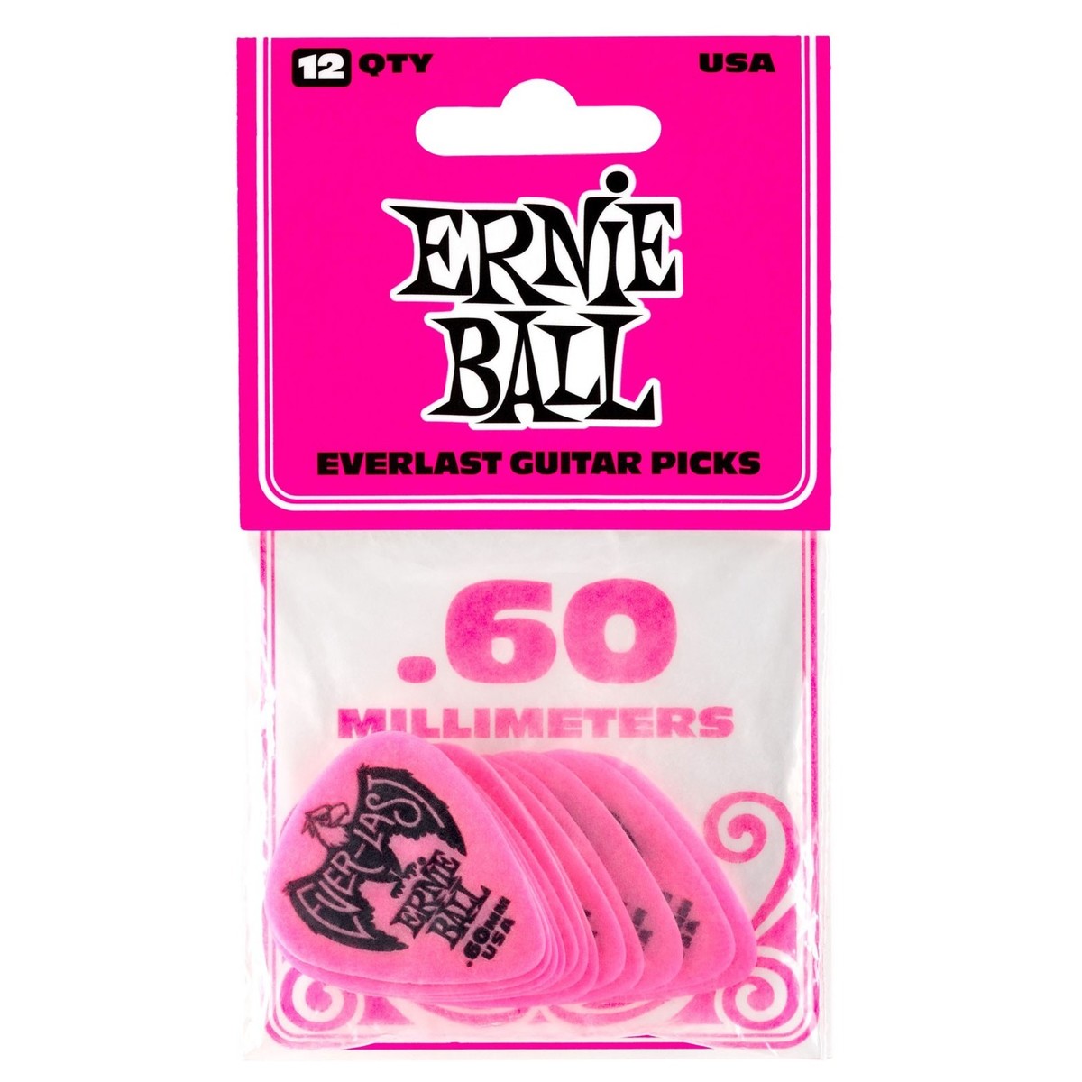 Ernie Ball P09179 Everlast 0.60mm Pink 12 Pack - Image 2