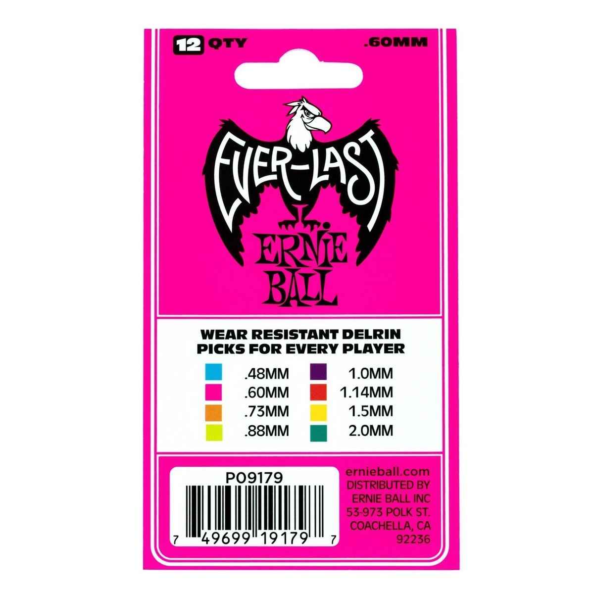 Ernie Ball P09179 Everlast 0.60mm Pink 12 Pack - Image 3