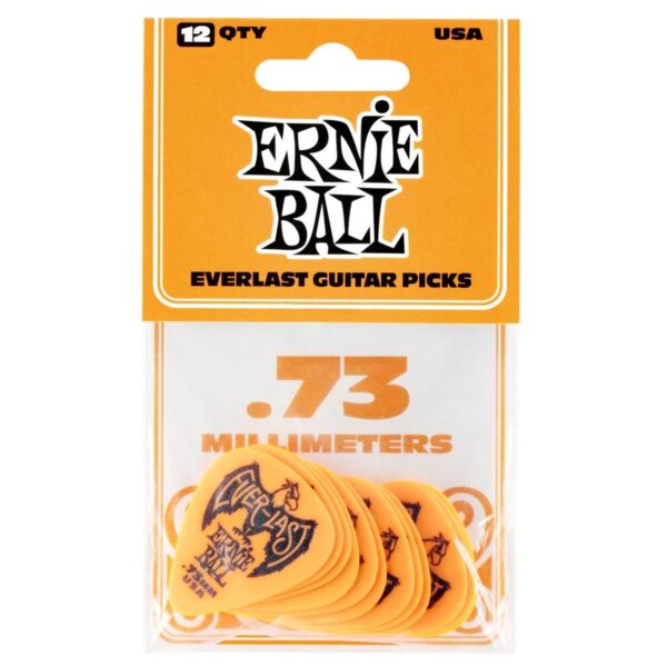 Ernie Ball P09190 Everlast 0.73mm Orange 12 Pack - Image 2