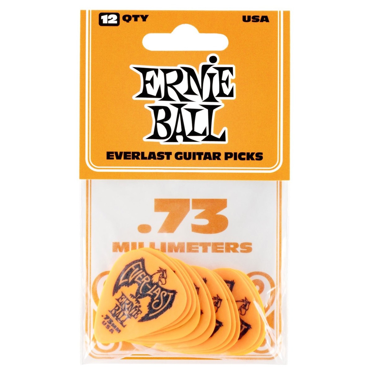 Ernie Ball P09190 Everlast 0.73mm Orange 12 Pack - Image 2