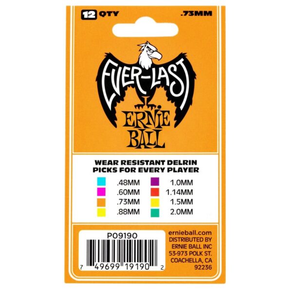 Ernie Ball P09190 Everlast 0.73mm Orange 12 Pack - Image 3