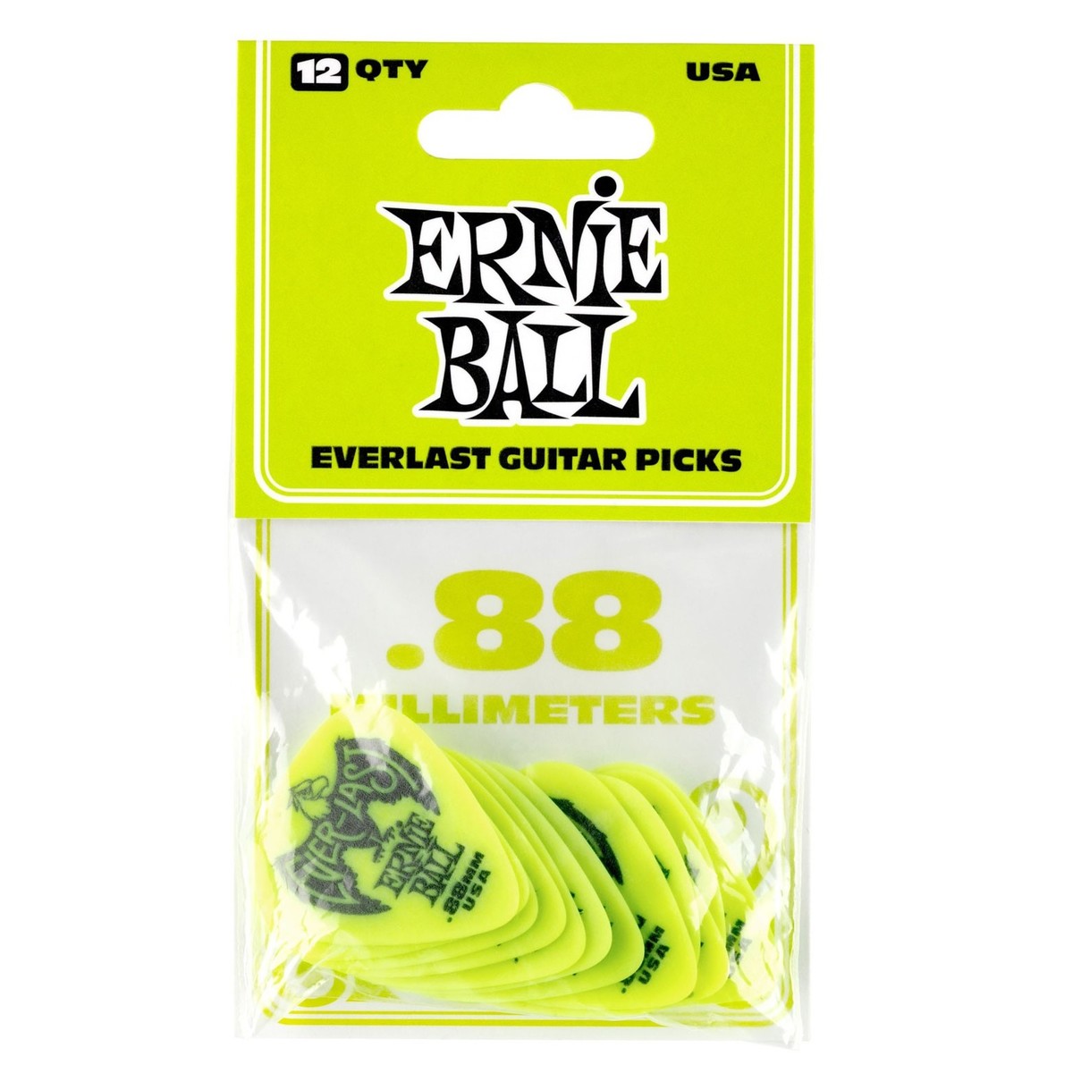 Ernie Ball P09191 Everlast 0.88mm Green 12 Pack - Image 2