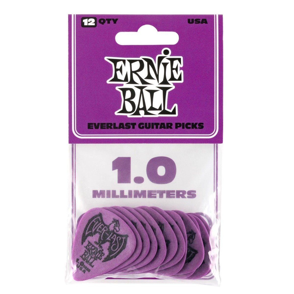 Ernie Ball Everlast 1.0mm Purple 12 Pack - Image 2