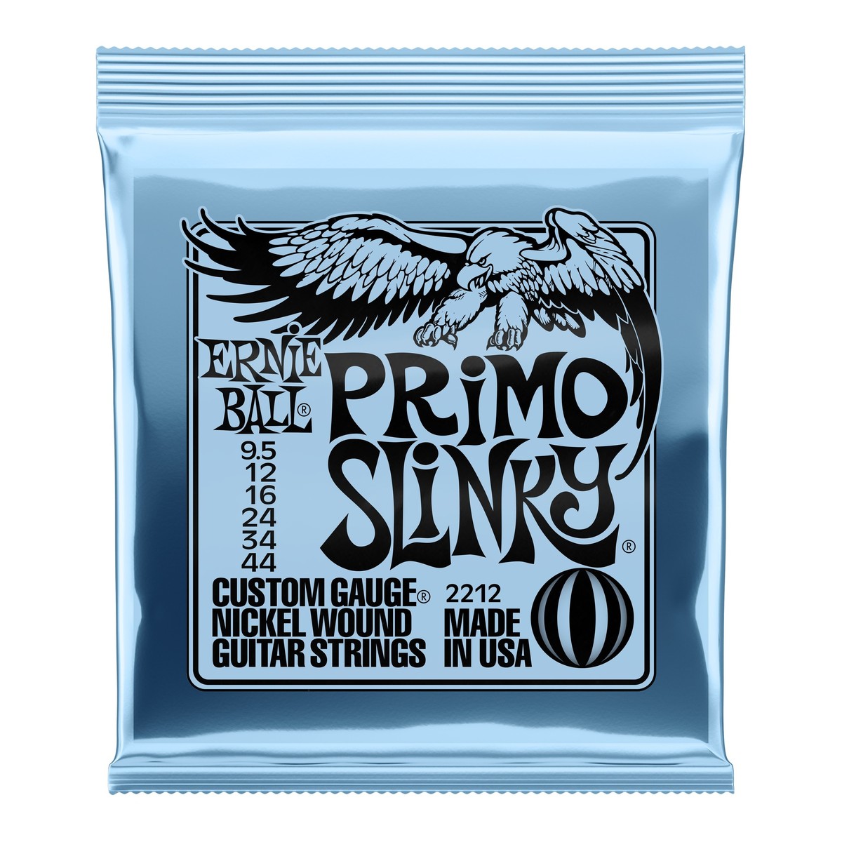 Ernie Ball Primo Slinky 2212 Nickel Guitar Strings Set 9.5-44 - Image 1