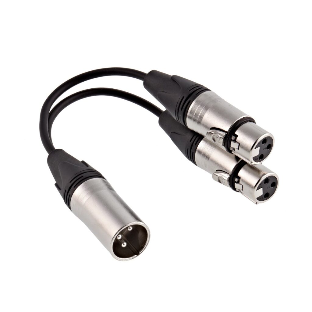 Essentials Dual XLR (F) - XLR (M) Splitter Cable 15cm