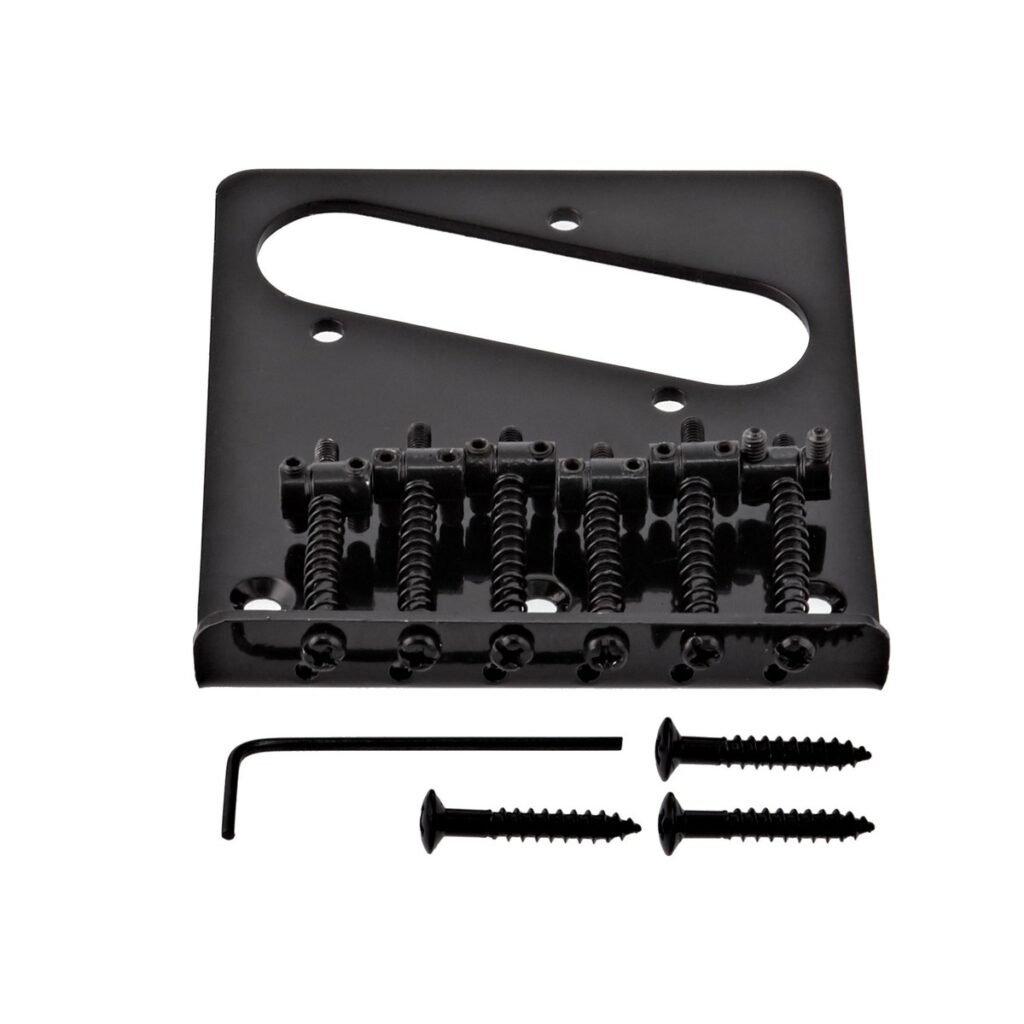 Guitarworks 6-Saddle Guitar Bridge Black
