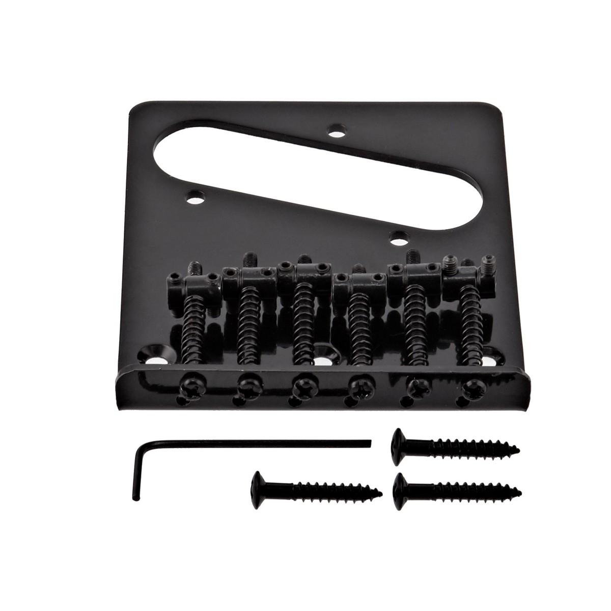 Guitarworks 6-Saddle Guitar Bridge Black - Image 1