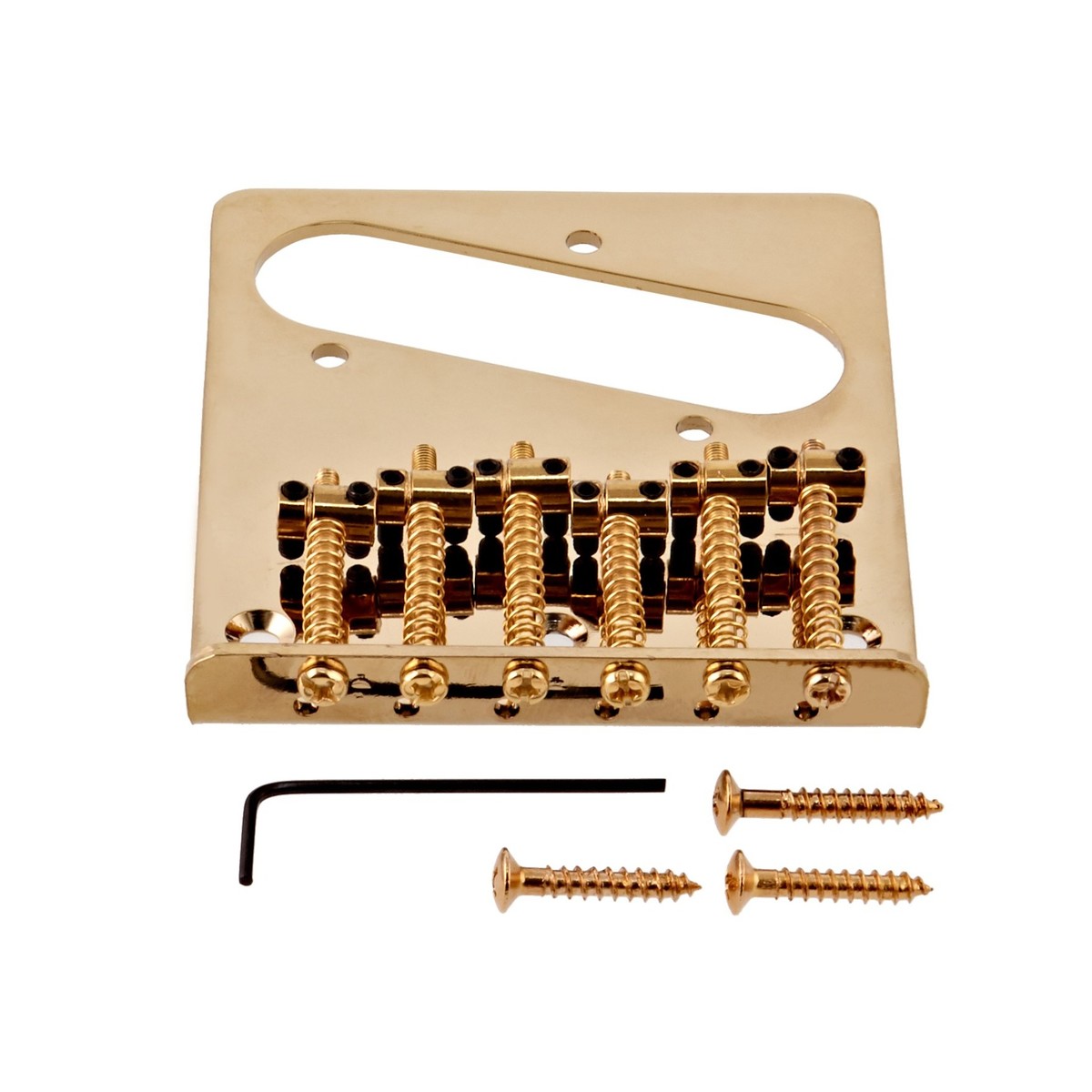 Guitarworks 6-Saddle Guitar Bridge Gold - Image 1