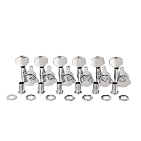Guitarworks Locking Machine Heads 6-In-Line Chrome - Image 1