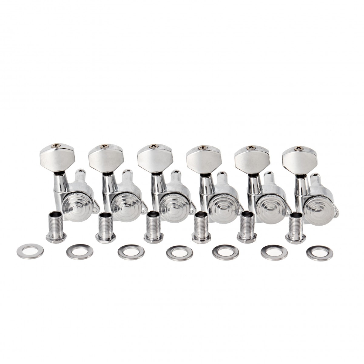 Guitarworks Locking Machine Heads 6-In-Line Chrome - Image 1