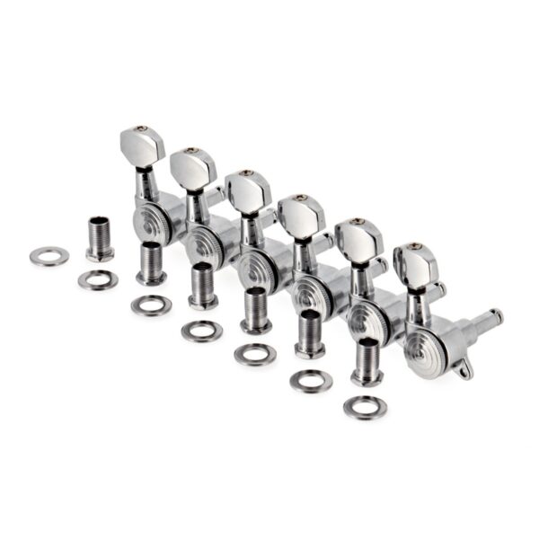 Guitarworks Locking Machine Heads 6-In-Line Chrome - Image 2