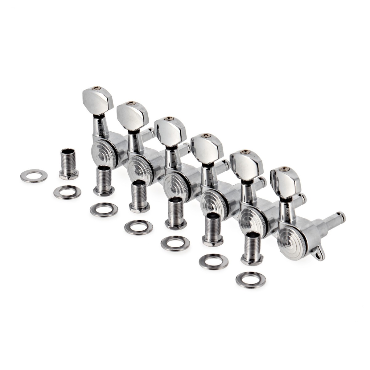 Guitarworks Locking Machine Heads 6-In-Line Chrome - Image 2