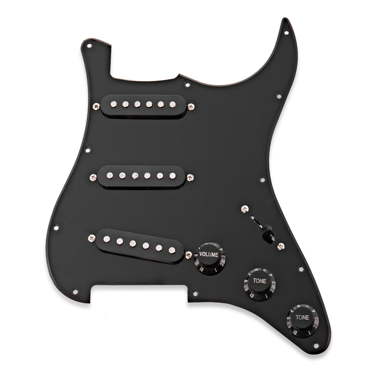 Guitarworks SSS Preloaded Scratchplate Black - Image 1