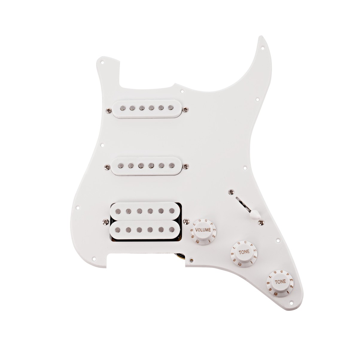 Guitarworks HSS Preloaded Scratchplate White - Image 1