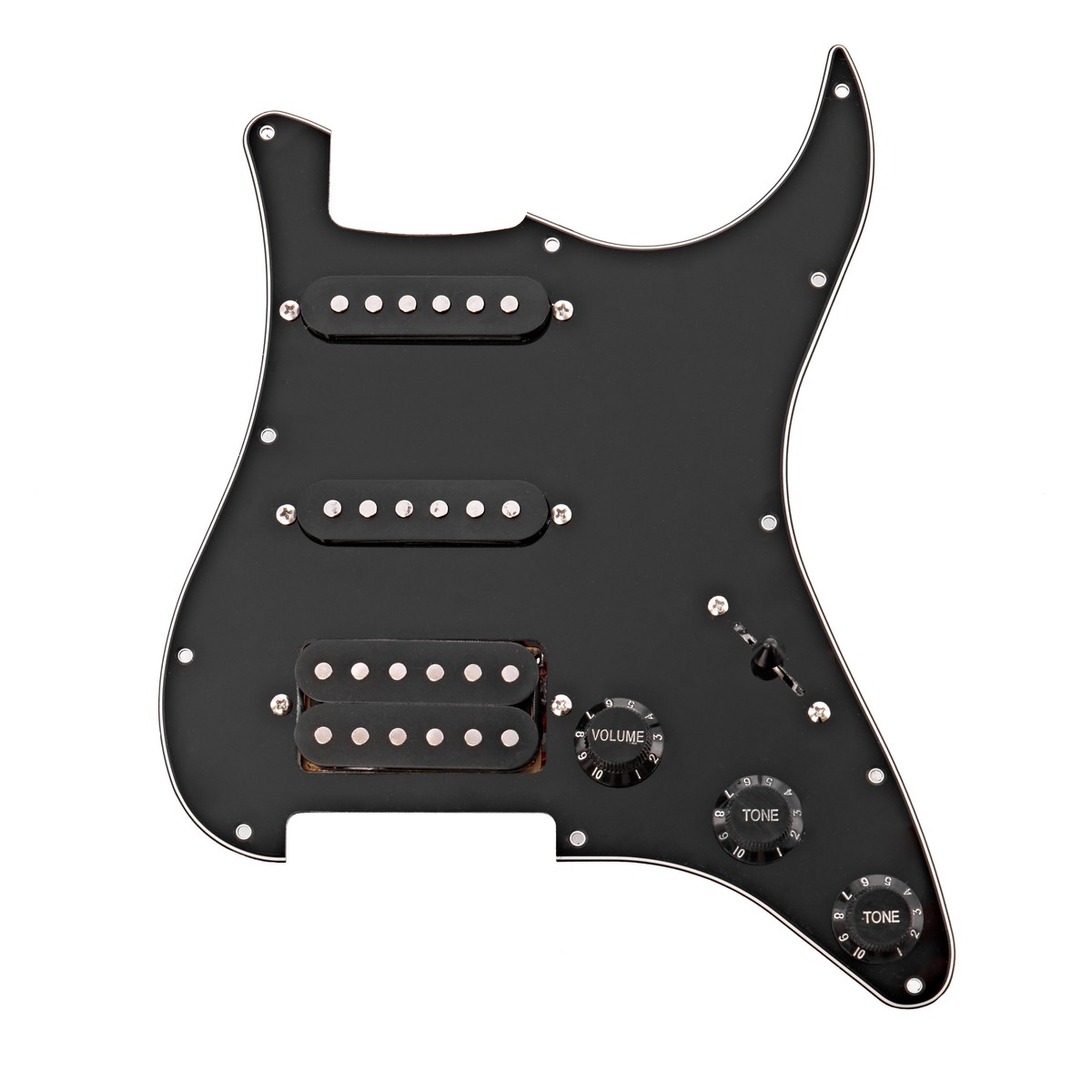 Guitarworks HSS Preloaded Scratchplate Black - Image 1