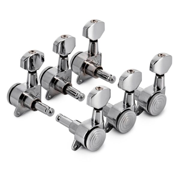 Guitarworks Locking Machine Heads 3-a-Side Chrome - Image 1