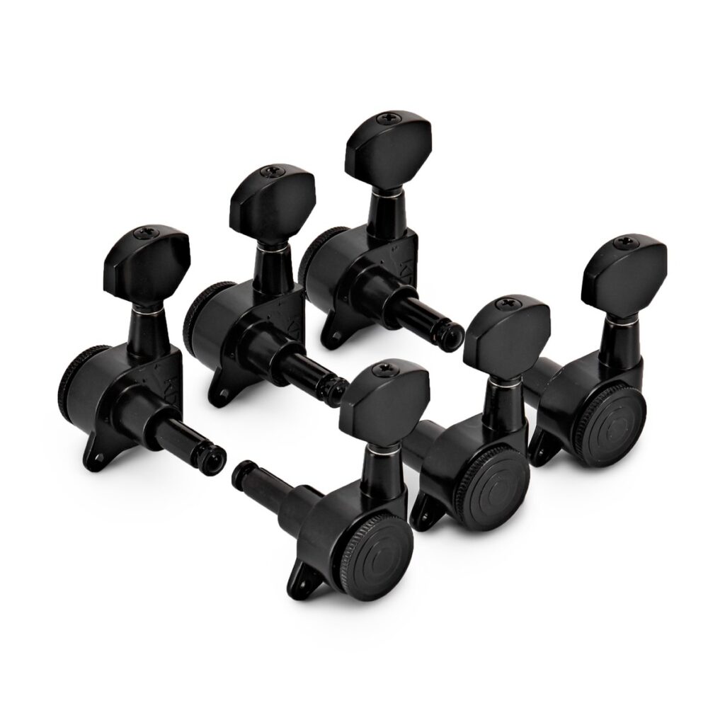 Guitarworks Locking Machine Heads 3-a-Side Black