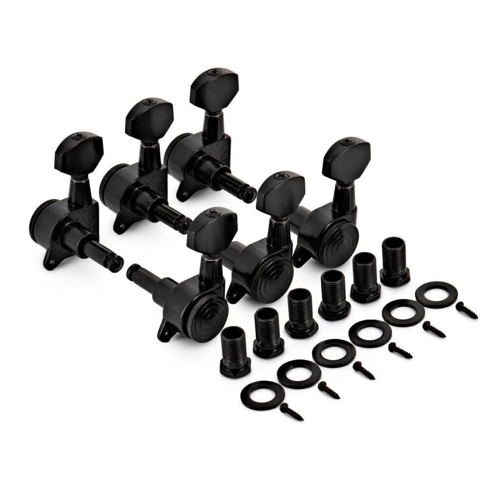 Guitarworks Locking Machine Heads 3-a-Side Black