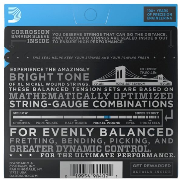 DAddario EXL120BT Nickel Wound Super Light Set 09-40 - Image 2