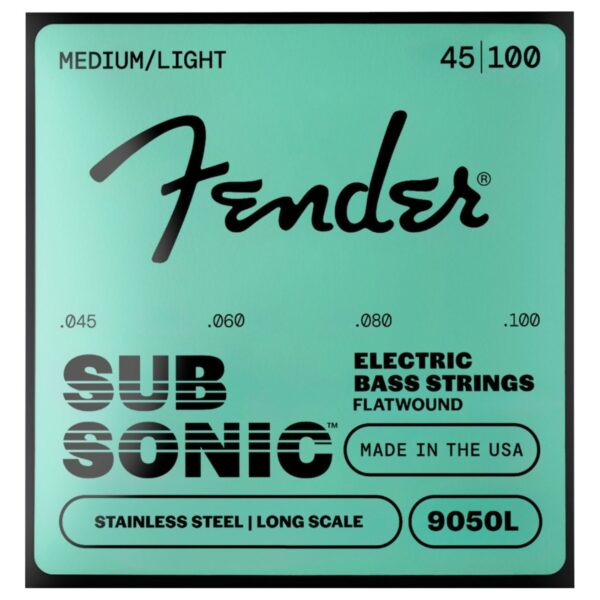 Fender 9050L Stainless Steel Flatwound Bass Strings 45-100 - Image 1
