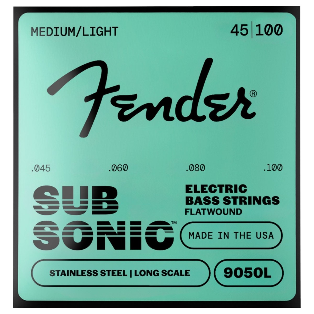 Fender 9050L Stainless Steel Flatwound Bass Strings 45-100 - Image 1