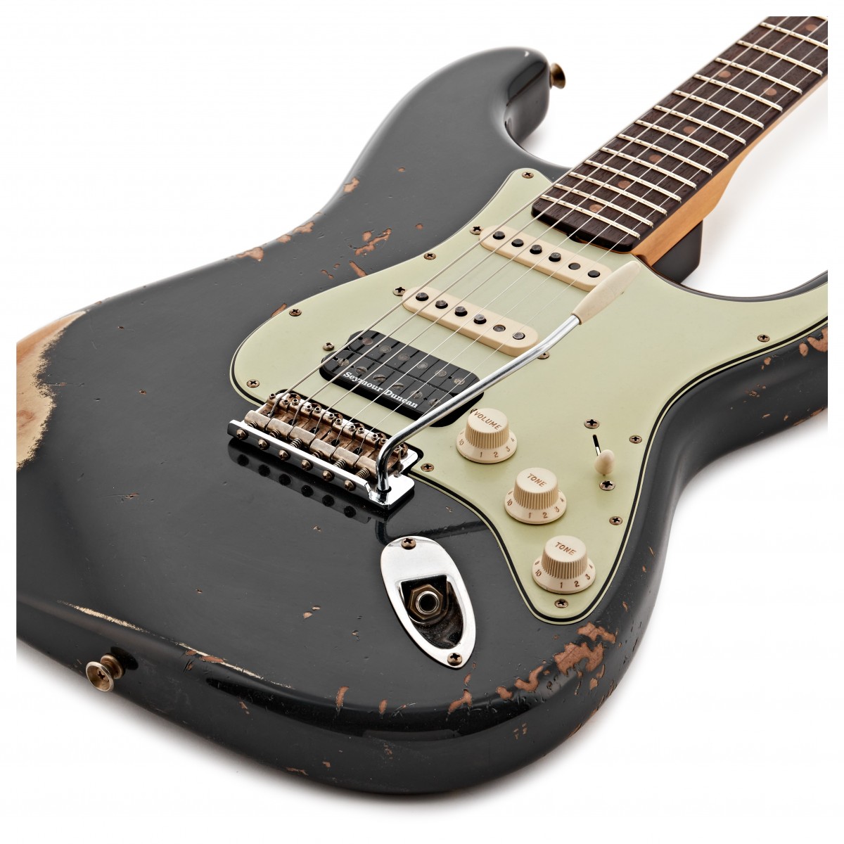Fender Custom Shop 59 Stratocaster Heavy Relic RW Black #R138229 - Image 2