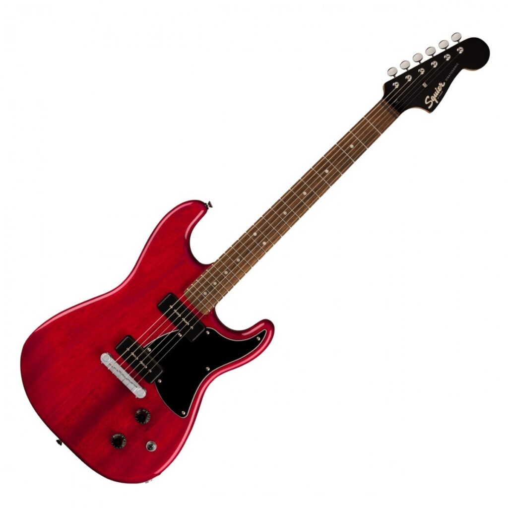 Squier Paranormal Strat-O-Sonic Crimson Red Transparent