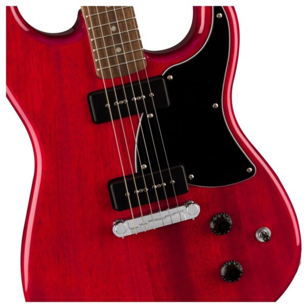 Squier Paranormal Strat-O-Sonic Crimson Red Transparent - Image 4