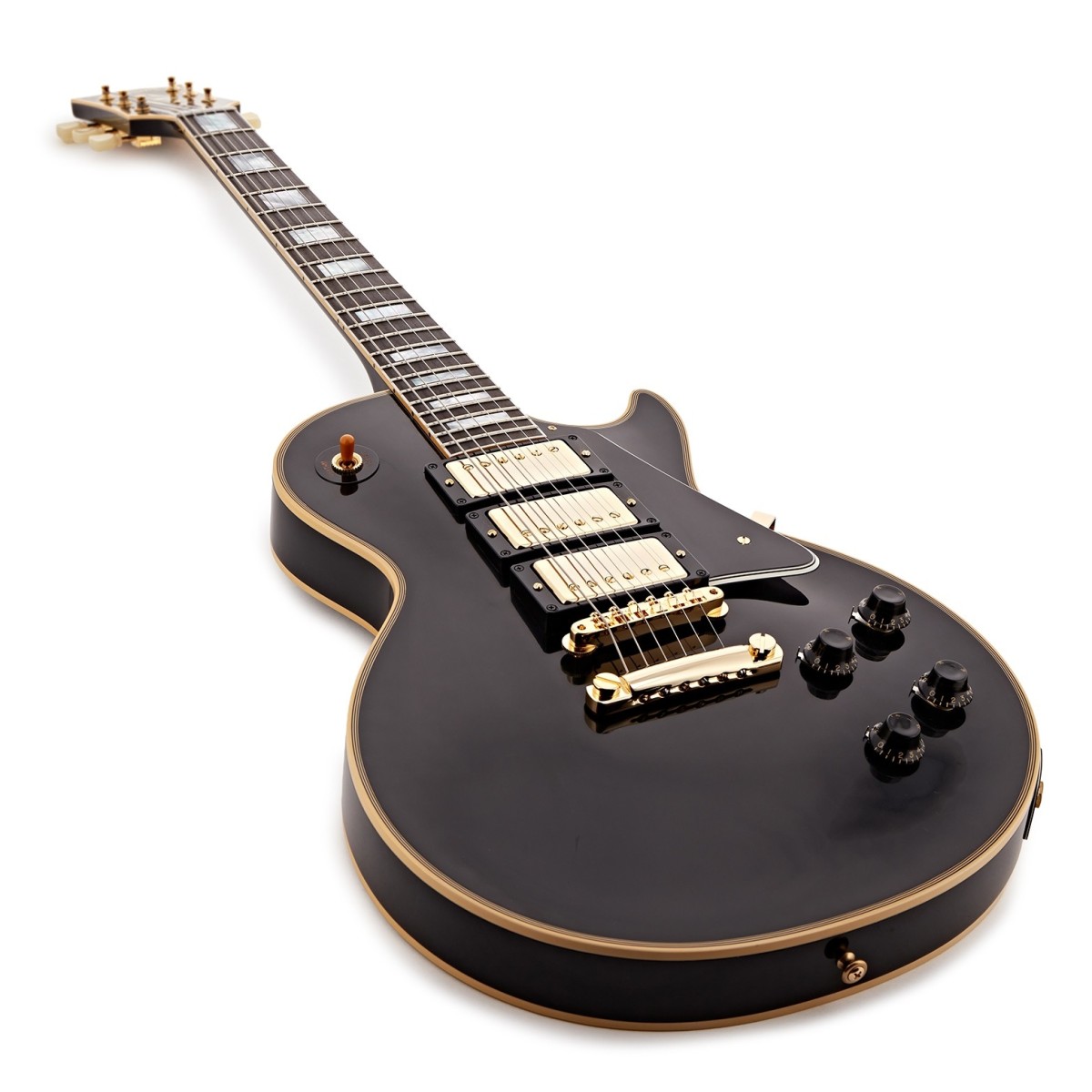 Gibson Custom 1957 Les Paul Custom Reissue 3-Pickup VOS Ebony #75813 - Image 4
