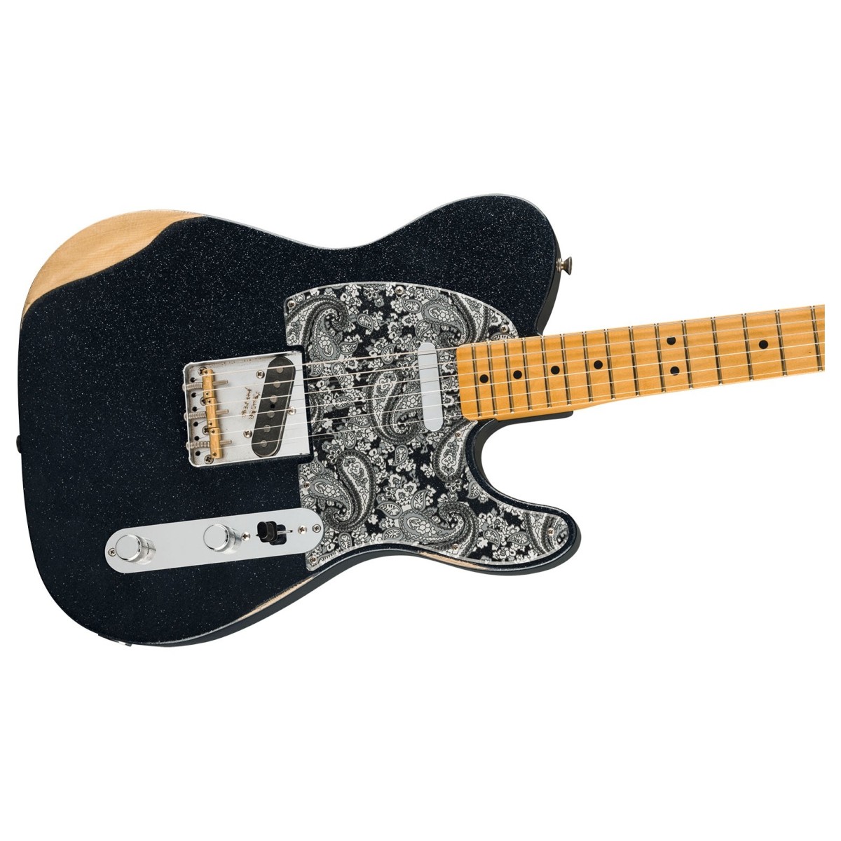Fender Brad Paisley Road Worn Telecaster MN Black Sparkle - Image 4