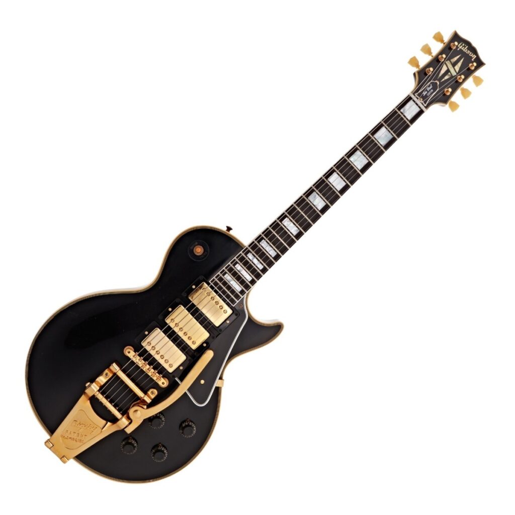 Gibson Custom 1957 Les Paul Custom Reissue 3-Pickup Bigsby Light Aged Ebony #751237