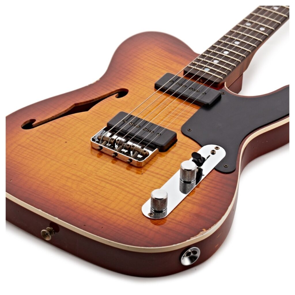Fender Custom Shop Artisan Dual P90 Flame Maple Top Tele Relic 3A RW Aged Tobacco Sunburst