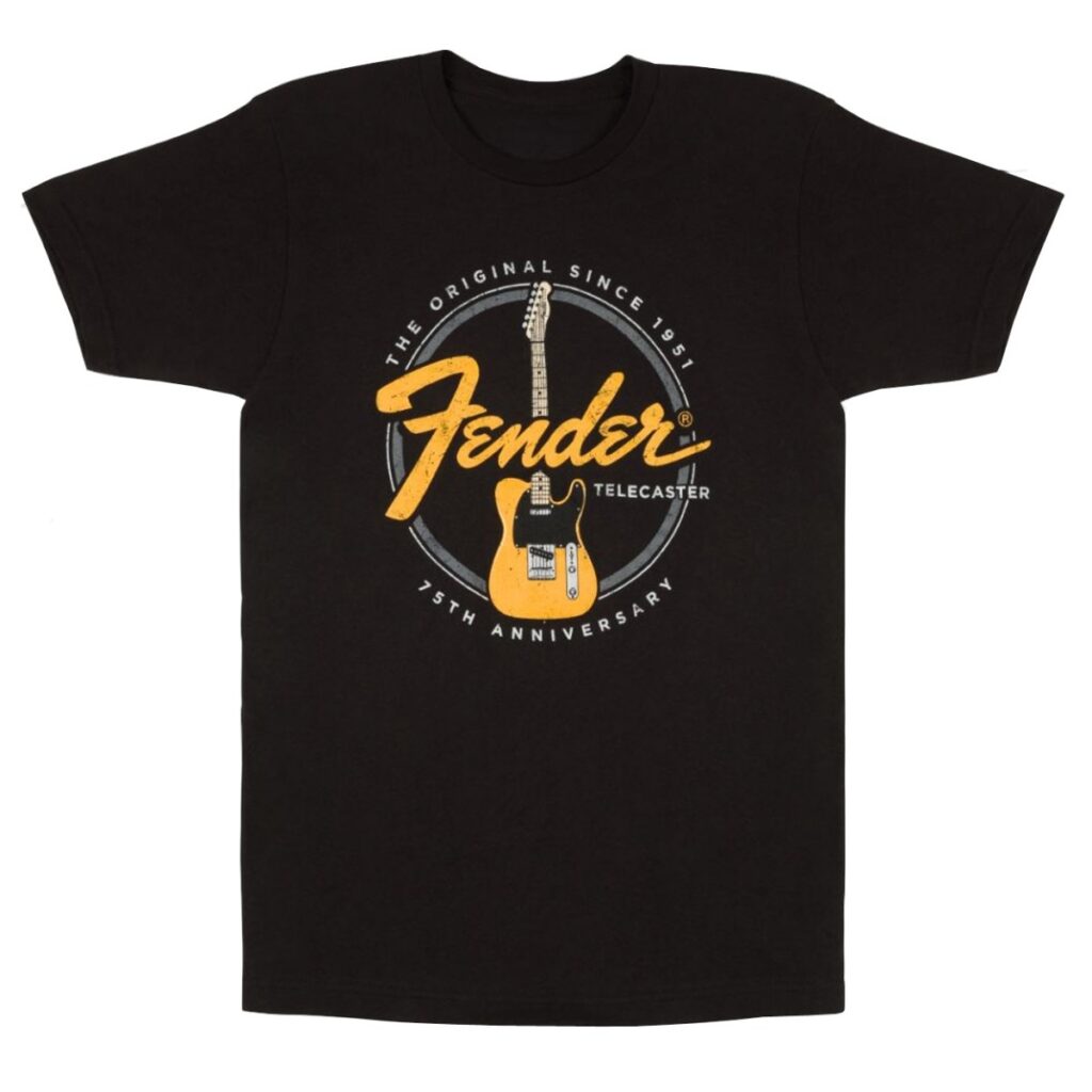 Fender Telecaster 75th Tele Tee Vintage Black M