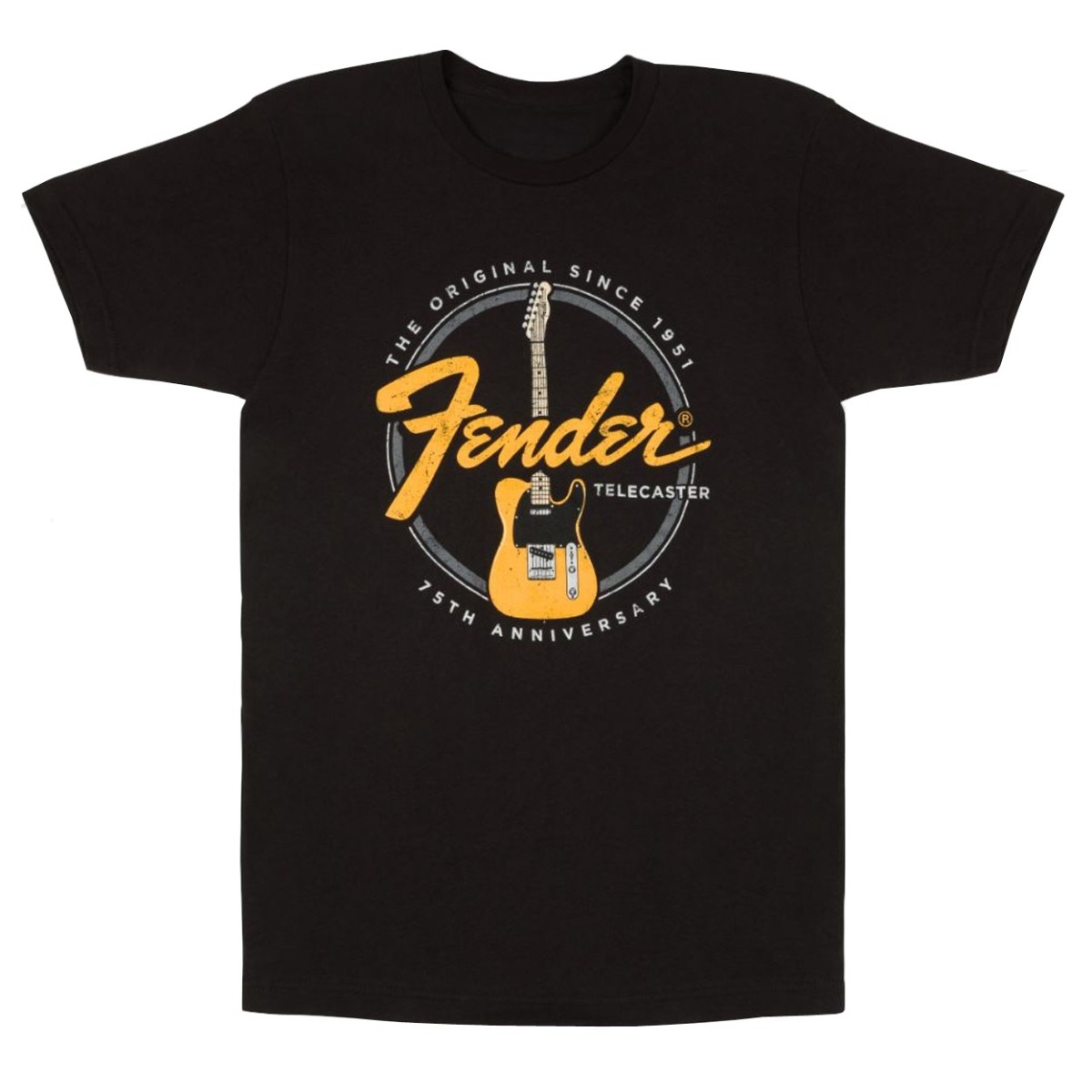Fender Telecaster 75th Tele Tee Vintage Black L - Image 1