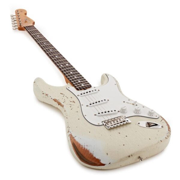 Fender Custom Shop Limited Edition 65 Strat Heavy Relic w/ CC Hardware Aged Olympic White - Image 3