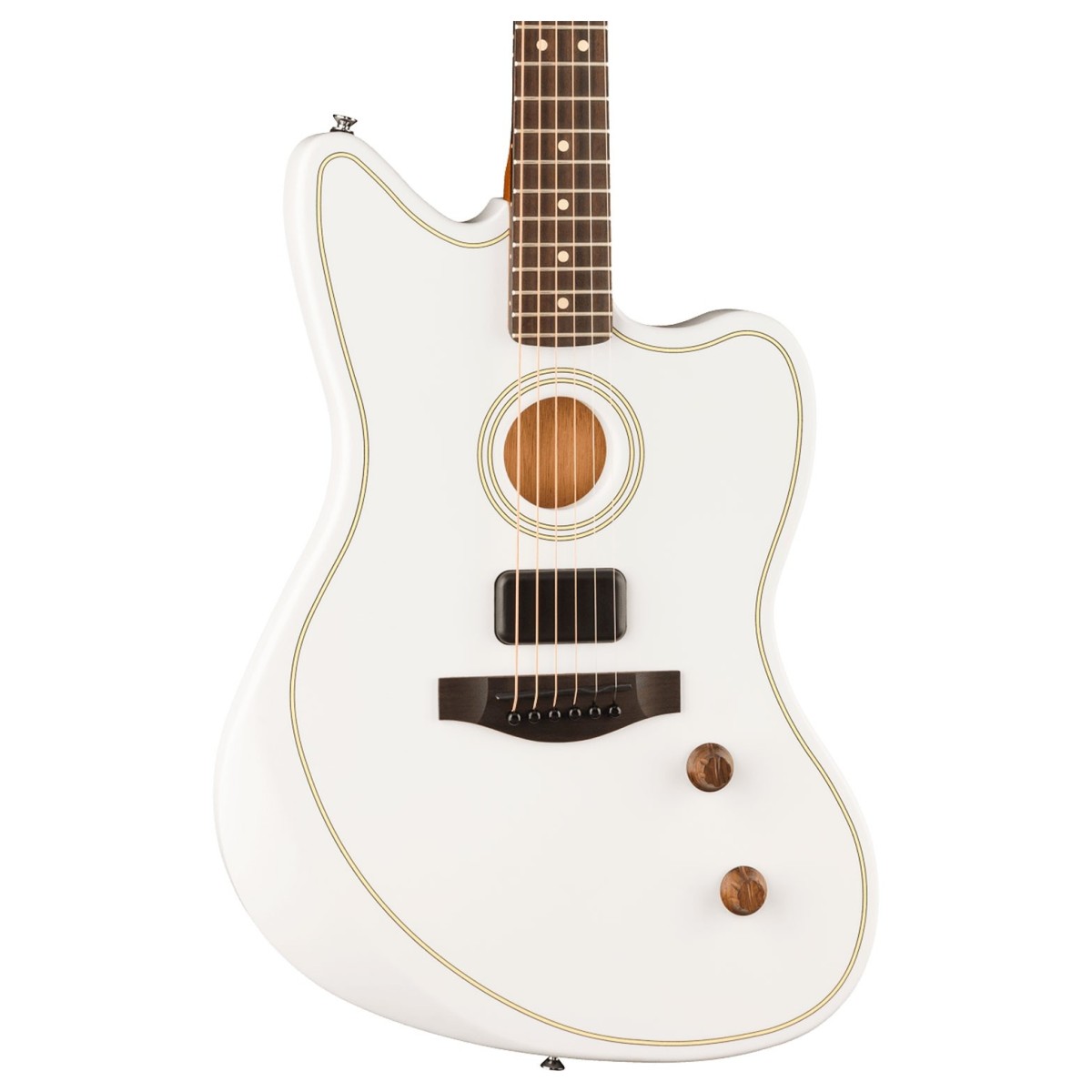 Fender Limited Edition Acoustasonic Standard Jazzmaster Arctic Gold - Image 2