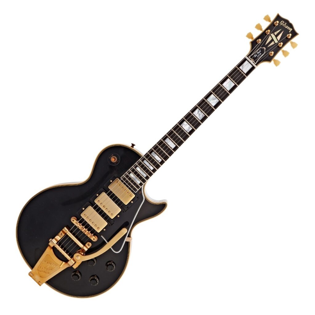 Gibson Custom 1957 Les Paul Custom Reissue 3-Pickup Bigsby Light Aged Ebony #751224