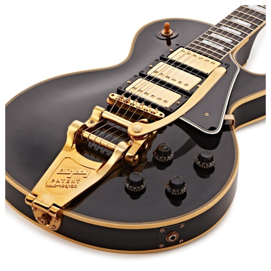 Gibson Custom 1957 Les Paul Custom Reissue 3-Pickup Bigsby Light Aged Ebony #751224