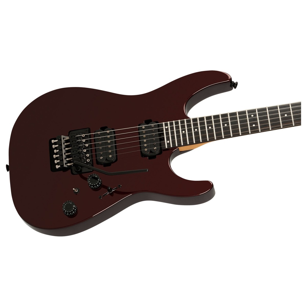 Charvel Pro-Mod Plus Dinky DK24 HH FR EB Ebony Fingerboard Crimson Eclipse - Image 2